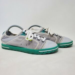 Teva Womens Fus-Ion Green Gray Mesh Lace-Up Shoes Size 7